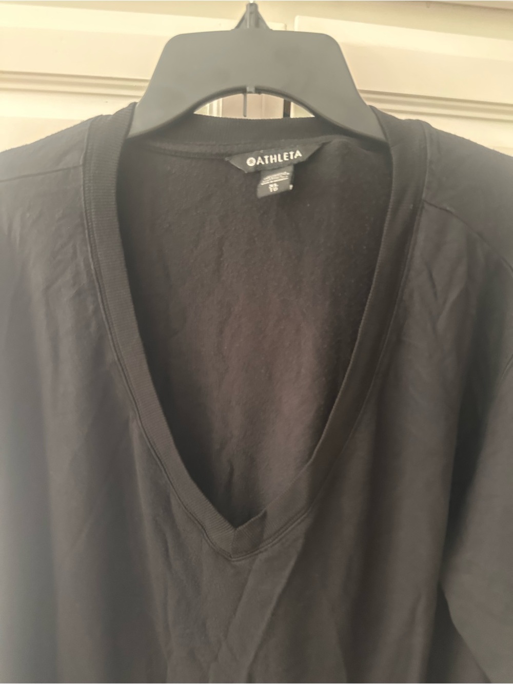 Athleta Black V-Neck Sweater Top